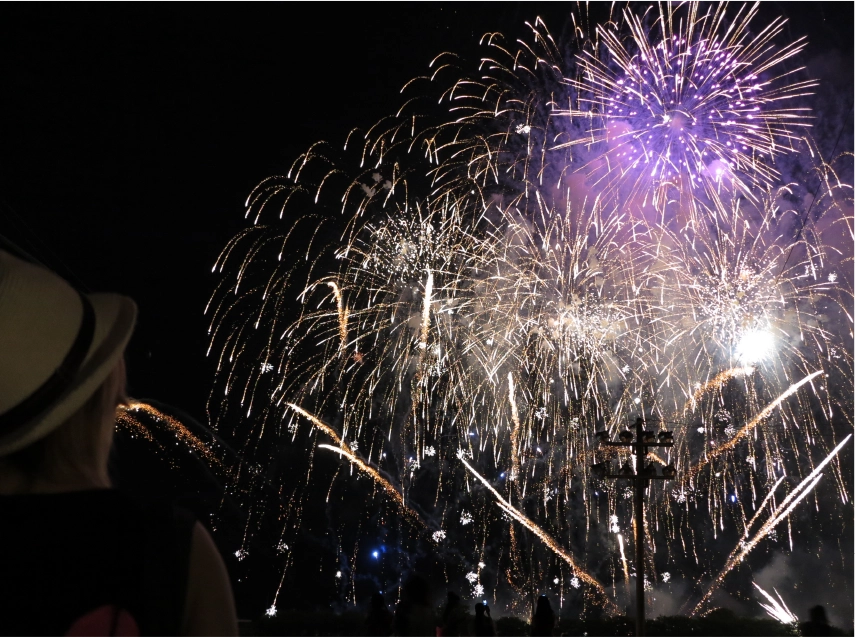 花火・レーザー演出　イメージ写真